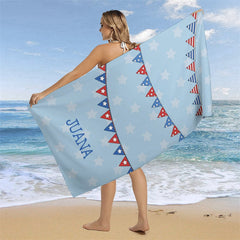 Brauch Name amerikanisch Flagge Blau Strand Handtuch
