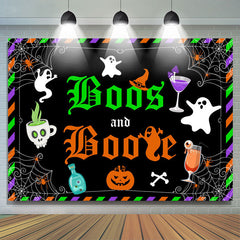 Niedlich Geist Spinnennetz Schwarz Halloween Baby Dusche Hintergrund