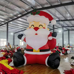 Niedlich Sitzung Weihnachtsmann Klaus Weihnachten Aufblasbar Dekor
