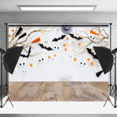 Niedlich Weiß Wand Aus Holz Boden Augen Fledermäuse Foto Hintergrund