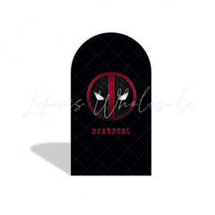 Deadpool Thema Geburtstagsparty Bogenwand Abdeckung Superhelden Fotohintergrund Stoffbezug