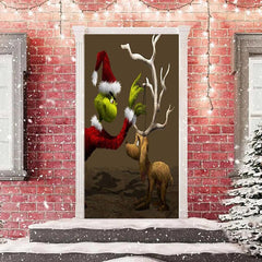 Tief Farbe Monster Hund Tür Abdeckung Für Weihnachten