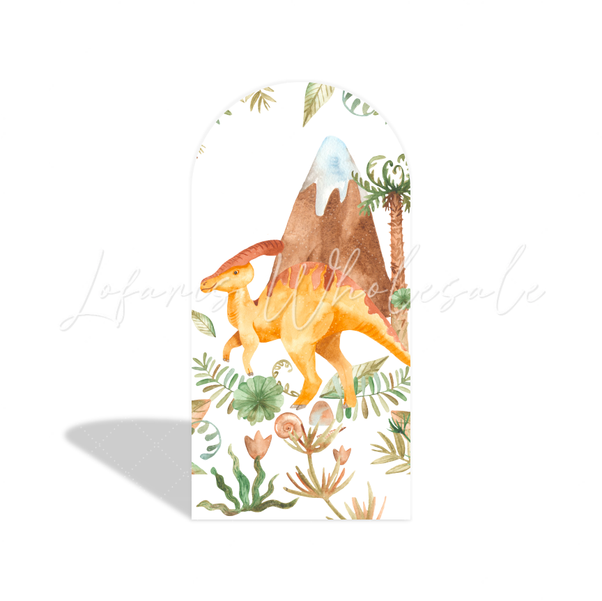 Dinosaur Cartoon Baby Shower Dino Bogenwand Abdeckung Niedlich Ei Party Fotohintergrund