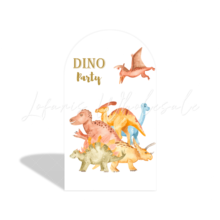 Dinosaur Cartoon Baby Shower Dino Bogenwand Abdeckung Niedlich Ei Party Fotohintergrund