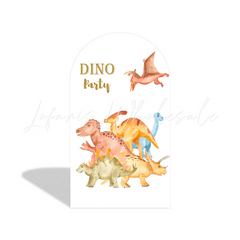 Dinosaur Cartoon Baby Shower Dino Bogenwand Abdeckung Niedlich Ei Party Fotohintergrund