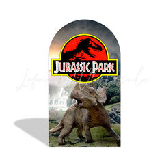Dinosaur T-Rex Thema Happy Birthday Bogenwand Stoffbezug Jungen Party Fotohintergrund