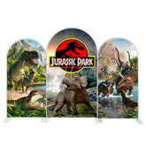 Dinosaur T-Rex Thema Happy Birthday Bogenwand Stoffbezug Jungen Party Fotohintergrund