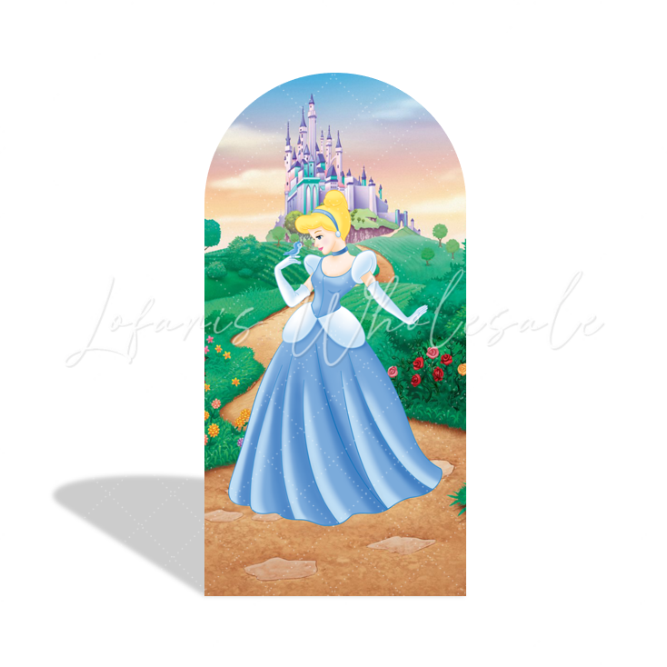 Disney Princess Birthday Party Background Bogenwand Abdeckung Cinderella Belle Arielle Deko