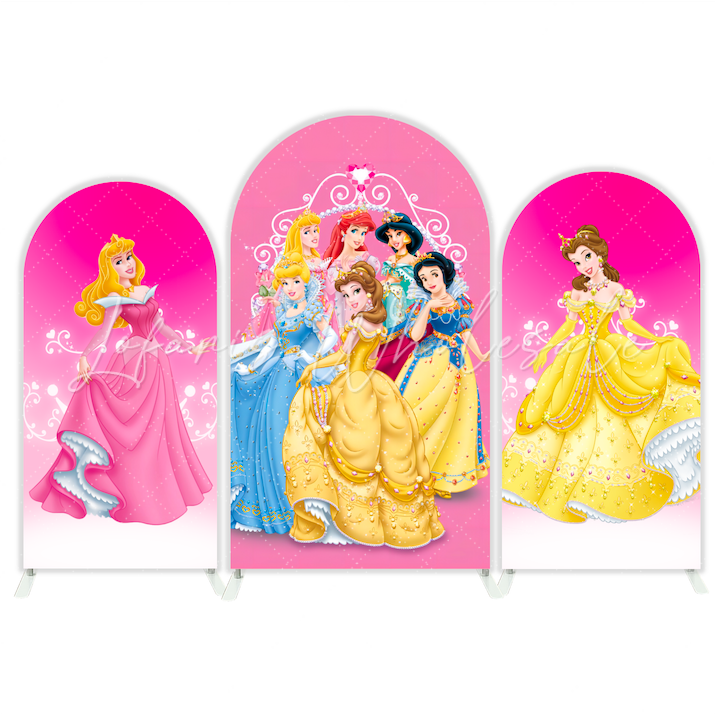 Disney Princess Prinzessinnen Schloss Happy Birthday Bogenhintergrund Abdeckung Märchen