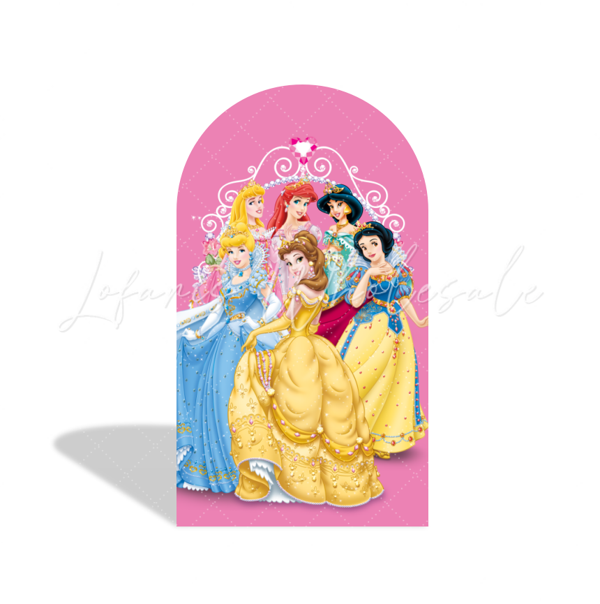 Disney Princess Prinzessinnen Schloss Happy Birthday Bogenhintergrund Abdeckung Märchen