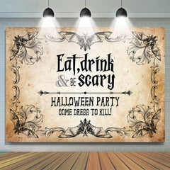 Essen Trinken Und Sei Beängstigend Halloween Party Urlaub Hintergrund