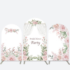Elegant Rosa Blumen Braut Dusche Bogen Hintergrund Bausatz