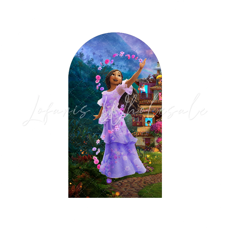Encanto Mirabel Thema Geburtstagsparty Bogenwand Abdeckung Magisches Haus Blumen Deko