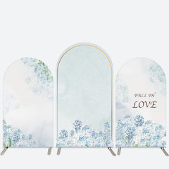 Fallen In Liebe Blau Blumen Hochzeit Bogen Hintergrund Bausatz