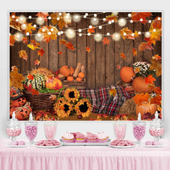 Gefallen Blätter Und Sonnenblumen Funkeln Halloween Hintergrund