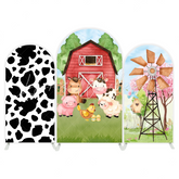Farm Arch Birthday Party Arch Backdrop Wall Cloth Cover Bogenwand Abdeckung Bauernhof Party Deko
