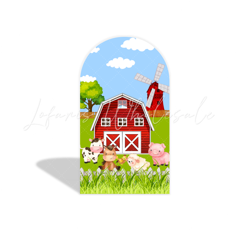 Farm Bauernhof Tiere Thema Bogenhintergrund Abdeckung Scheune Traktor Geburtstag Party Deko