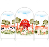 Farm Barn House Cow Kuh Bauernhof Thema Happy Birthday Bogenwand Abdeckung Scheune Deko