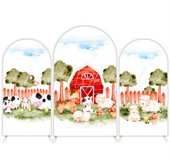 Farm Barn House Cow Kuh Bauernhof Thema Happy Birthday Bogenwand Abdeckung Scheune Deko
