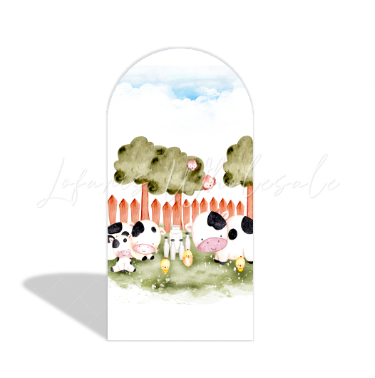 Farm Barn House Cow Kuh Bauernhof Thema Happy Birthday Bogenwand Abdeckung Scheune Deko