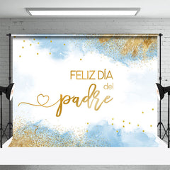 Feliz Ja Von Pater Blau Gold Väter Tag Hintergrund