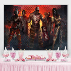 Feuer Mutant Mit Widerhaken Draht Hintergrund für Halloween