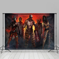 Feuer Mutant Mit Widerhaken Draht Hintergrund für Halloween