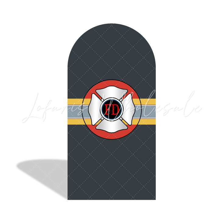 Fireman Firefighter Fire Truck Theme Bogenhintergrund Abdeckung Feuerwehrmann Auto Jungen Deko
