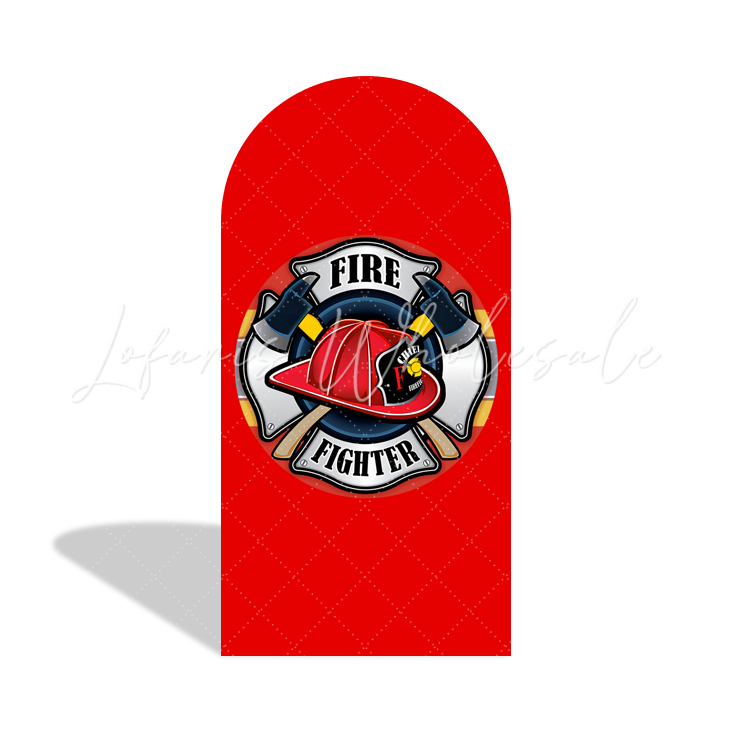 Fireman Firefighter Fire Truck Theme Bogenhintergrund Abdeckung Feuerwehrmann Auto Jungen Deko