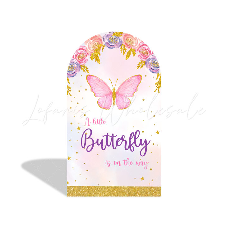 Flora Butterfly Happy Birthday Party Bogenwand Abdeckung Blumen Schmetterling Garten Deko
