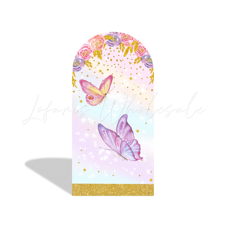 Flora Butterfly Happy Birthday Party Bogenwand Abdeckung Blumen Schmetterling Garten Deko