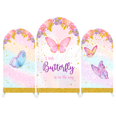 Flora Butterfly Happy Birthday Party Bogenwand Abdeckung Blumen Schmetterling Garten Deko