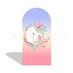 Flora Gold Glitter Unicorn Theme Happy Birthday Party Bogenhintergrund Abdeckung Einhorn Deko