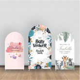 Blumen Tiere Grün Blatt Clound Bogen Hintergrund Bausatz