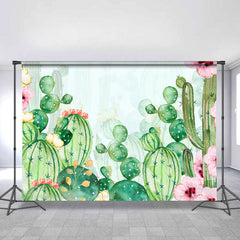 Blumen Kaktus Aquarell Kaktus Baby Dusche Hintergrund