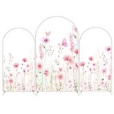 Flower Happy Birthday Party Arch Backdrop Wall Cloth Cover Bogenhintergrund Blumen Frühling Deko
