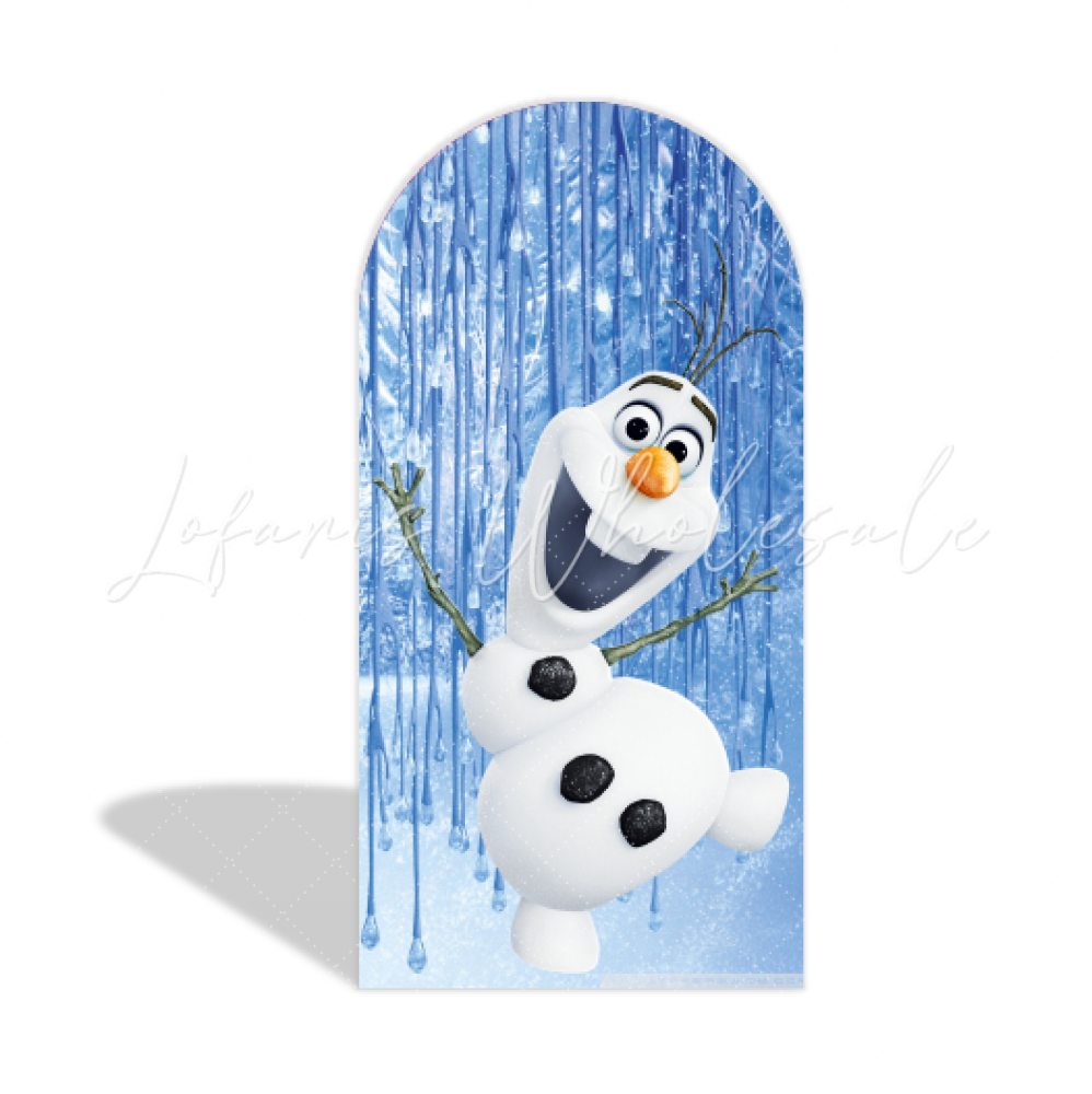 Frozen Elsa & Olaf Thema Happy Birthday Bogenhintergrund Abdeckung Winter Wunderland Deko