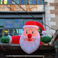 Lustig Fliegen Weihnachtsmann Weihnachten Aufblasbar Draußen Dekor