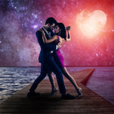 Galaxis Liebe Funkeln Stern Nacht Foto Hintergrund Für Porträt