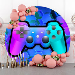 Gamepad Technologisch Runden Geburtstag Hintergrund Für Junge