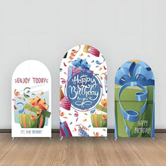 Geschenke Bunt Bänder Geburtstag Bogen Hintergrund Bausatz