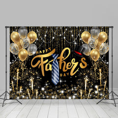 Funkeln Und Weiß Golden Luftballons Väter Tag Hintergrund
