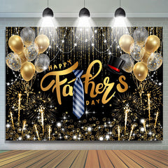 Funkeln Und Weiß Golden Luftballons Väter Tag Hintergrund