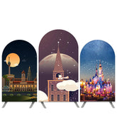 Funkeln Schloss Thema Mond Nacht Geburtstag Bogen Hintergrund Bausatz