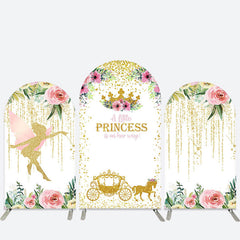 Funkeln Prinzessin Blumen Bogen Hintergrund Bausatz für Baby Dusche