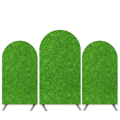 Wiese Thema Grün Blätter Bogen Hintergrund Bausatz Banner