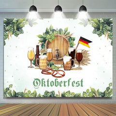 Grün Hop Rebe Blätter Oktoberfest Bier Hintergrund