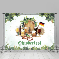 Grün Hop Rebe Blätter Oktoberfest Bier Hintergrund
