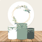 Grün Blatt Gold Weiß Geburtstag Party Hintergrund Bausatz