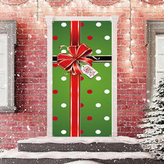 Grün Rot Punkte Kasten Schleife Weihnachten Tür Abdeckung